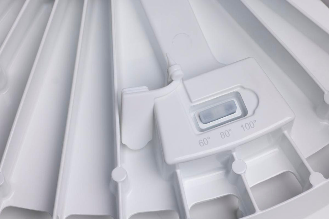 Circular Hi-Bay Nuvo 65-1523 240/200/150 Wattage Selectable LED UFO High Bay - 3K/4K/5K CCT Selectable - 60/80/100 Beam Angle Selectable - White Finish - 120-347 Volt Nuvo