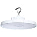 Circular Hi-Bay Nuvo 65-1523 240/200/150 Wattage Selectable LED UFO High Bay - 3K/4K/5K CCT Selectable - 60/80/100 Beam Angle Selectable - White Finish - 120-347 Volt Nuvo