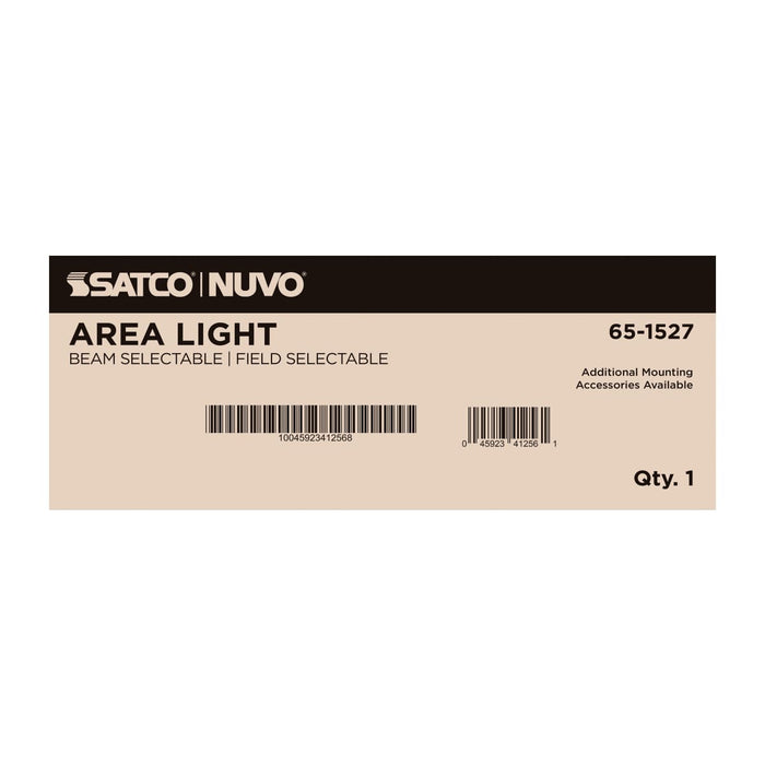 Area Light Nuvo 65-1527 LED Area Light - 150/120W/100W Wattage Selectable - 3K/4K/5K CCT Selectable - Beam Angle Selectable - Bronze - 277-480 Volt Nuvo