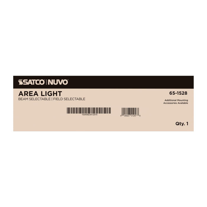 Area Light Nuvo 65-1528 LED Area Light - 300/240/200 Wattage Selectable - 3K/4K/5K CCT Selectable - Beam Angle Selectable - Bronze - 277-480 Volt Nuvo
