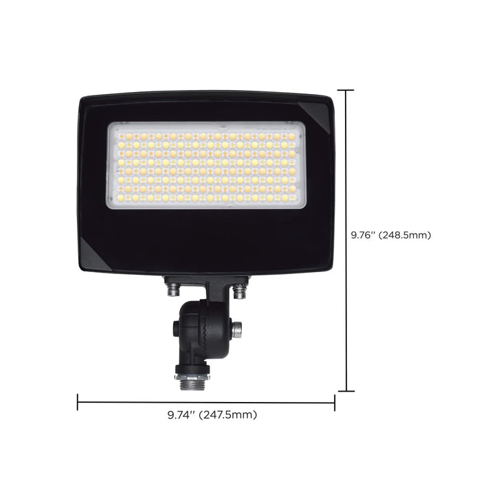 Flood Light Nuvo 65-1541 LED Flood Light - 80/60/45 Wattage Selectable - 3K/4K/5K CCT Selectable - Beam Angle Selectable - Bronze Finish - 120-347 Volt Nuvo