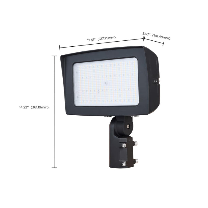 Flood Light Nuvo 65-1542 LED Flood Light - 150/125/100 Wattage Selectable - 3K/4K/5K CCT Selectable - Beam Angle Selectable - Bronze Finish - 120-347 Volt Nuvo