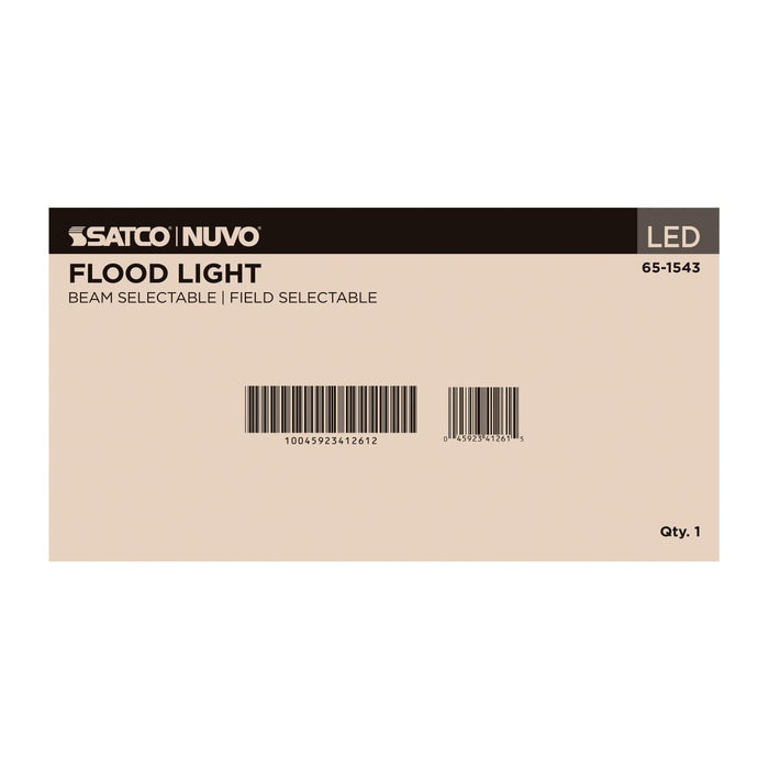 Flood Light Nuvo 65-1543 LED Flood Light - 300/250/200 Wattage Selectable - 3K/4K/5K CCT Selectable - Beam Angle Selectable - Bronze Finish - 120-347 Volt Nuvo