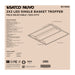 Troffer Nuvo 65-1600 20/30/40 Watt - 35K/4K/5K CCT Selectable - 2X2 LED Single Basket Troffer - 120-277 Volt - White Finish Nuvo
