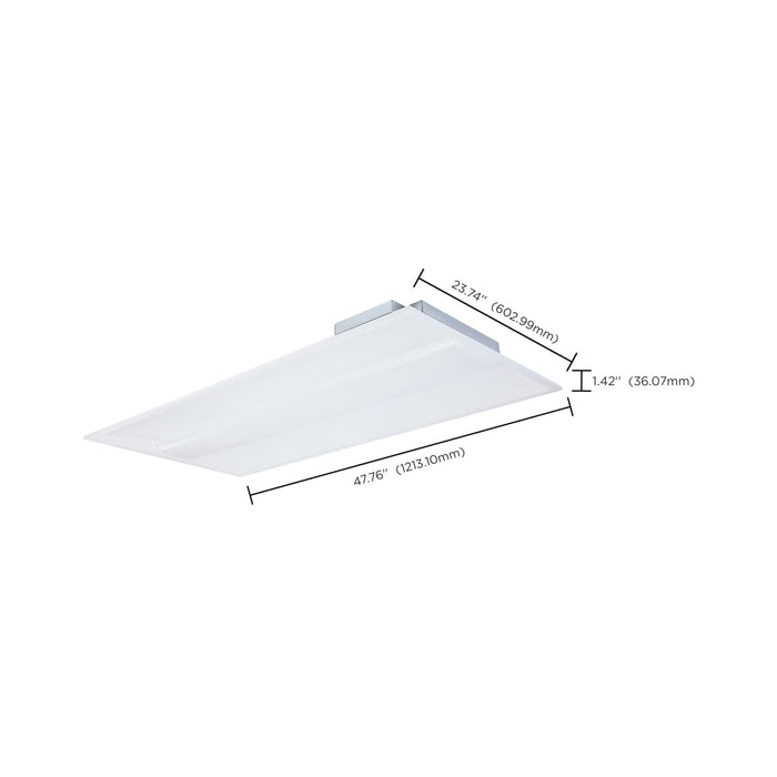 Troffer Nuvo 65-1601 30/40/50 Watt - 35K/4K/5K CCT Selectable - 2X4 LED Single Basket Troffer - 120-277 Volt - White Finish Nuvo