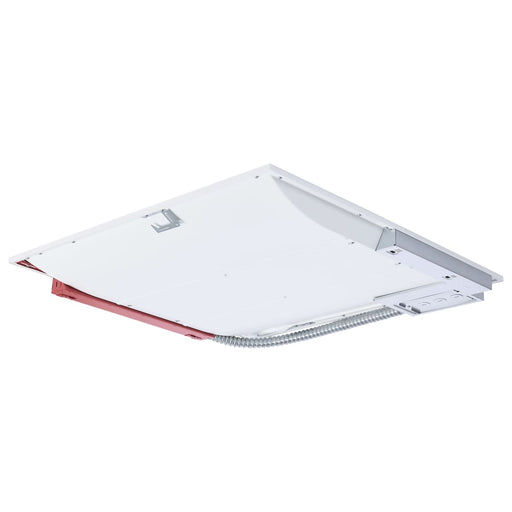 Troffer Nuvo 65-1603 2X2 LED Single Basket Troffer - Emergency Battery - Field Selectable - 120-277 Volt - White Finish Nuvo