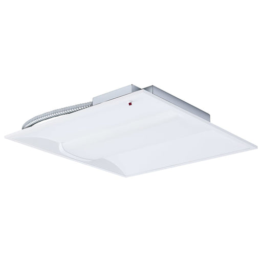 Troffer Nuvo 65-1603 2X2 LED Single Basket Troffer - Emergency Battery - Field Selectable - 120-277 Volt - White Finish Nuvo