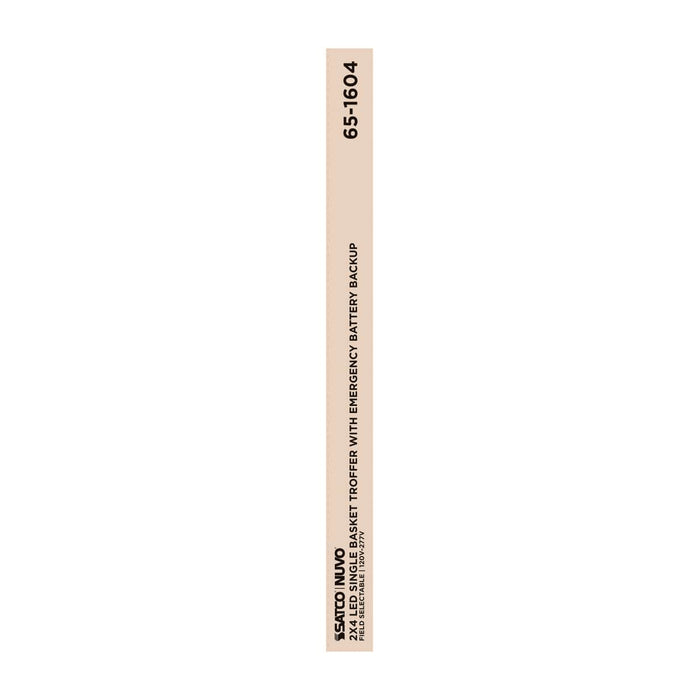 Troffer Nuvo 65-1604 2X4 LED Single Basket Troffer - Emergency Battery - Field Selectable - 120-277 Volt - White Finish Nuvo