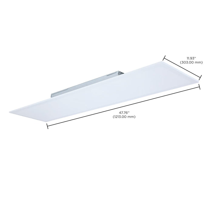 Flat Panel Nuvo 65-1663 20/30/40 Wattage Selectable LED 1ft x 4ft Backlit Panel - 35K/4K/5K CCT Selectable - 120-277 Range Voltage - White Finish Nuvo