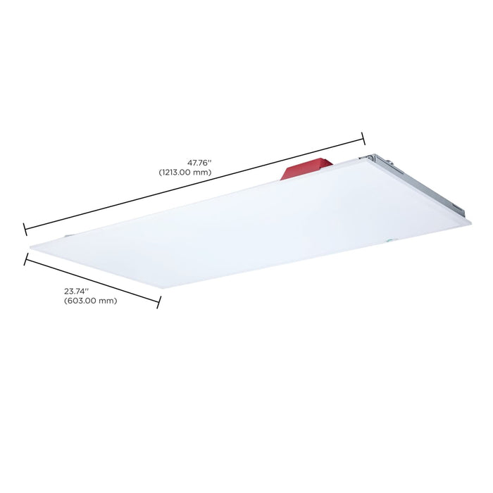 Flat Panel Nuvo 65-1666 30/40/50 Wattage Selectable LED 2ft x 4ft Backlit Panel - 35K/4K/5K CCT Selectable - Emergency Battery - 120-277 Range Voltage - White Finish Nuvo