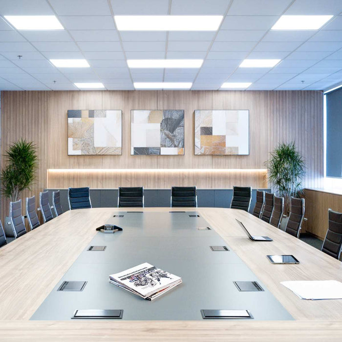 Flat Panel Nuvo 65-1671 20/30/40 Wattage Selectable LED 2ft x 2ft Backlit Panel - 35K/4K/5K CCT Selectable - 120-347 Range Voltage - White Finish Nuvo