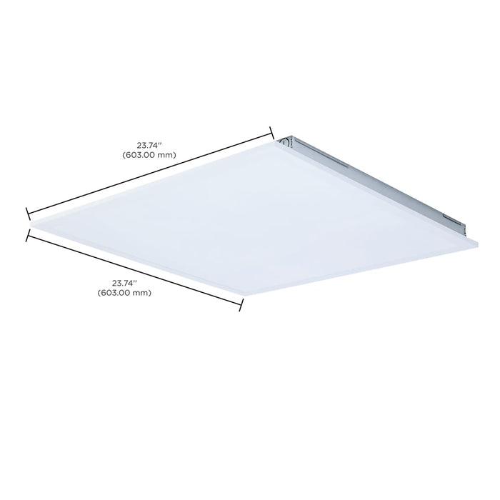 Flat Panel Nuvo 65-1671 20/30/40 Wattage Selectable LED 2ft x 2ft Backlit Panel - 35K/4K/5K CCT Selectable - 120-347 Range Voltage - White Finish Nuvo