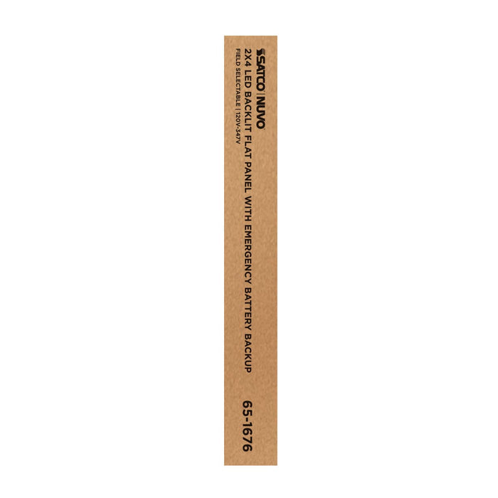 Flat Panel Nuvo 65-1676 30/40/50 Wattage Selectable LED 2ft x 4ft Backlit Panel - 35K/4K/5K CCT Selectable - Emergency Battery - 120-347 Range Voltage - White Finish Nuvo