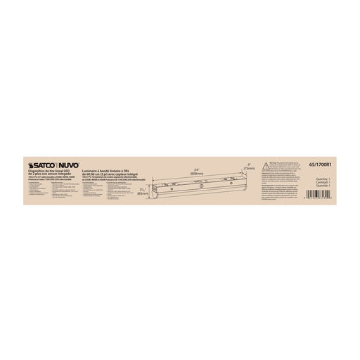 Strip Light Nuvo 65-1700R1 2 Foot LED Linear Strip Light - Field Selectable - With Sensor - White Finish Nuvo
