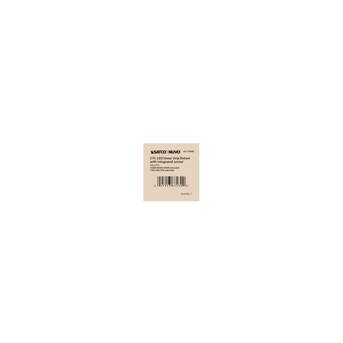 Strip Light Nuvo 65-1700R1 2 Foot LED Linear Strip Light - Field Selectable - With Sensor - White Finish Nuvo