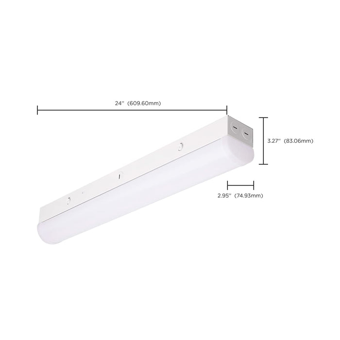 Strip Light Nuvo 65-1700R1 2 Foot LED Linear Strip Light - Field Selectable - With Sensor - White Finish Nuvo