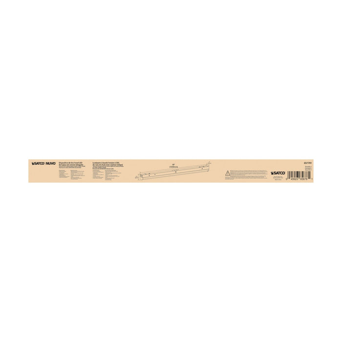 Strip Light Nuvo 65-1701 4 ft. LED - Linear Strip Light - Wattage and CCT Selectable - White Finish - Microwave Sensor Nuvo
