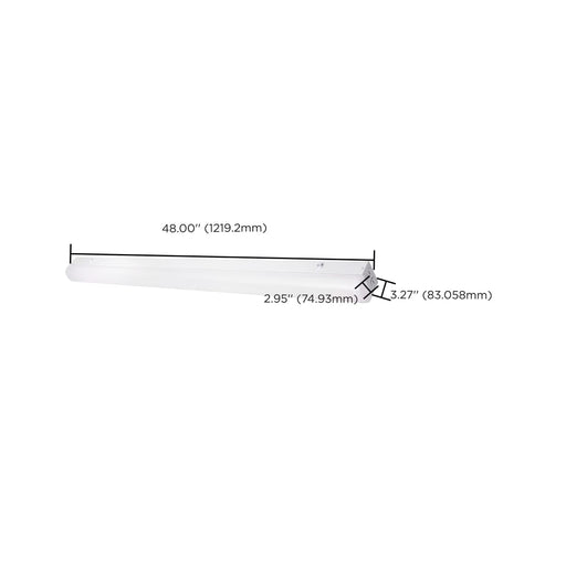 Strip Light Nuvo 65-1701 4 ft. LED - Linear Strip Light - Wattage and CCT Selectable - White Finish - Microwave Sensor Nuvo