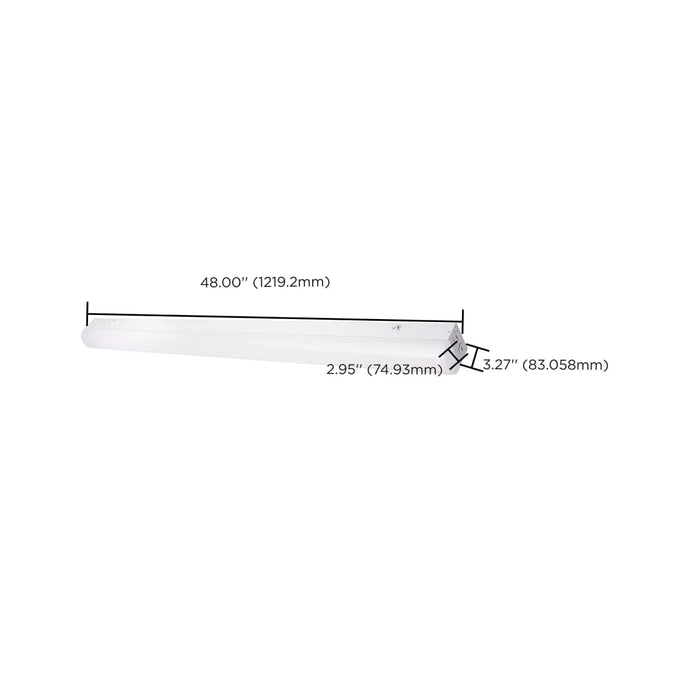 Strip Light Nuvo 65-1701 4 ft. LED - Linear Strip Light - Wattage and CCT Selectable - White Finish - Microwave Sensor Nuvo