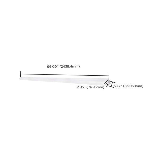 Strip Light Nuvo 65-1702 8 ft. LED - Linear Strip Light - Wattage and CCT Selectable - White Finish - Microwave Sensor Nuvo