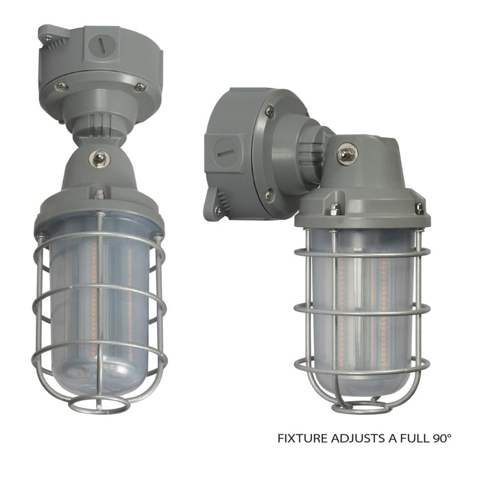 Vapor Proof Nuvo 65-171 LED Adjustable Vapor Tight Fixture - 20W - 3000K - Gray Finish - 100-277V Nuvo