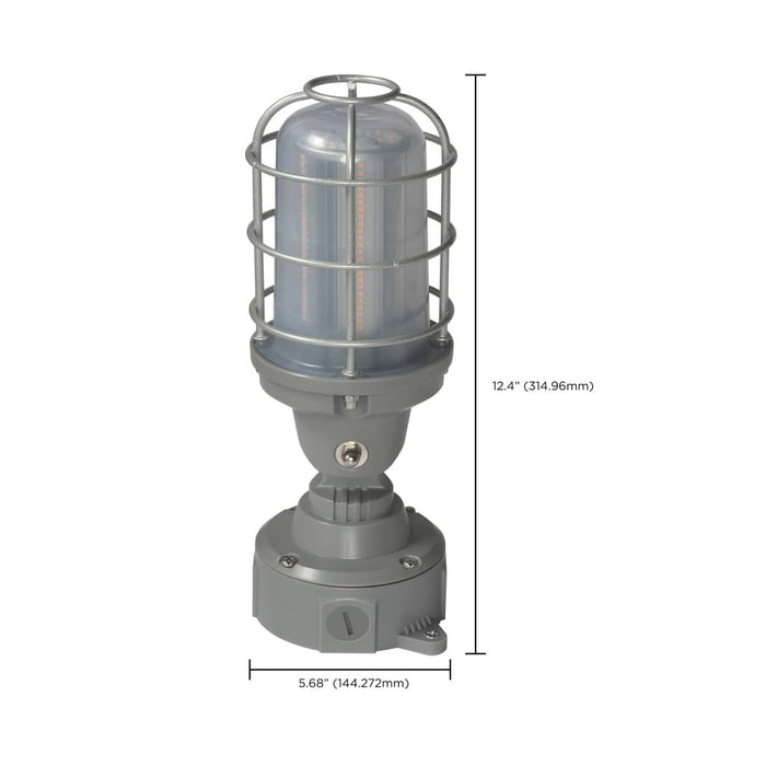 Vapor Proof Nuvo 65-172 LED Adjustable Vapor Tight Fixture - 20W - 4000K - Gray Finish - 100-277V Nuvo