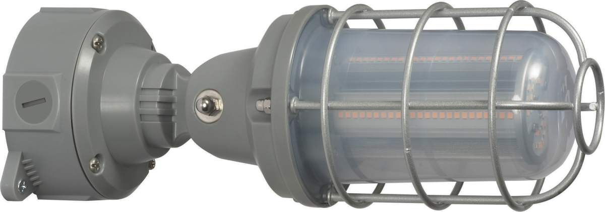 Vapor Proof Nuvo 65-173 LED Adjustable Vapor Tight Fixture - 20W - 5000K - Gray Finish - 100-277V Nuvo