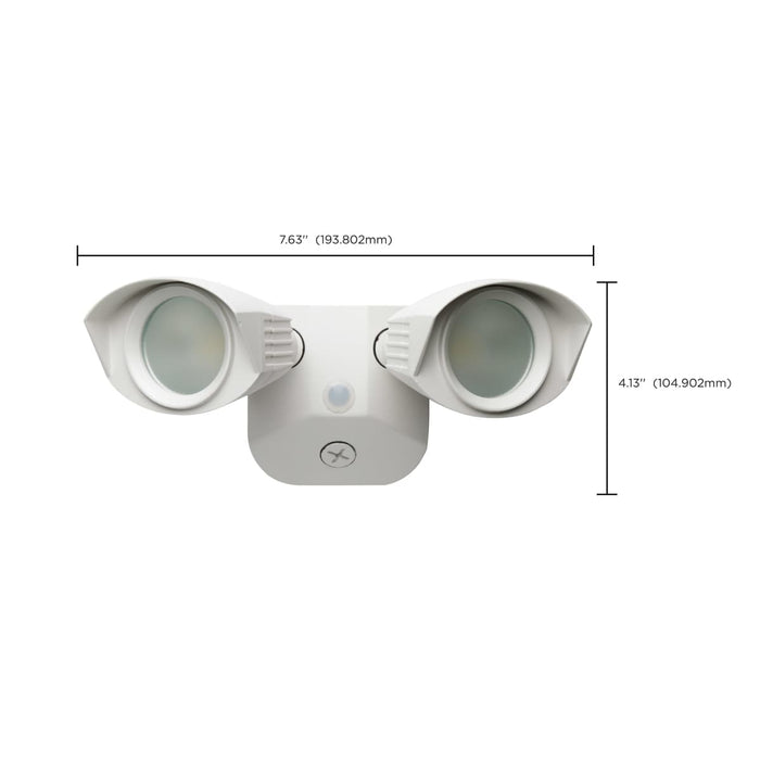 Security Lighting Nuvo 65-210 LED Security Light - Dual Head - White Finish - 3000K Nuvo