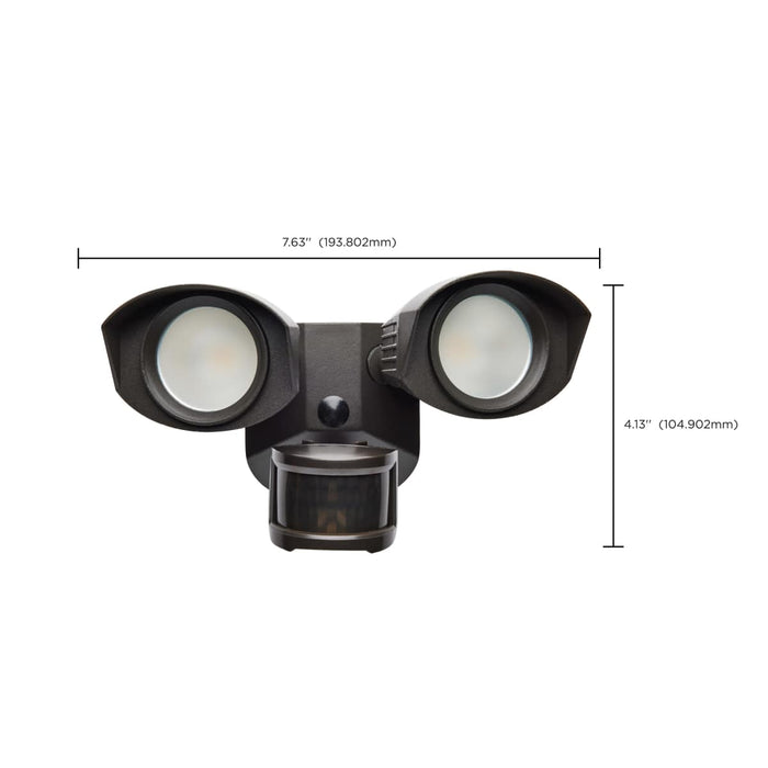 Security Lighting Nuvo 65-213 LED Security Light - Dual Head - Bronze Finish - 3000K - Motion Sensor Nuvo