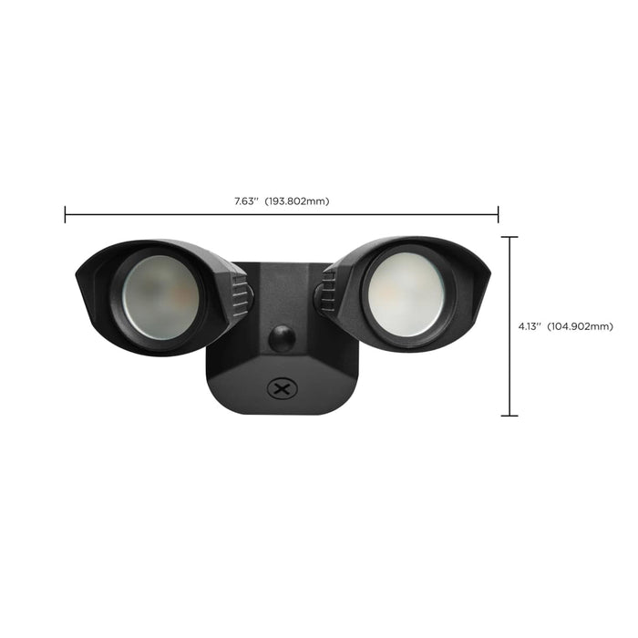 Security Lighting Nuvo 65-214 LED Security Light - Dual Head - Black Finish - 3000K Nuvo