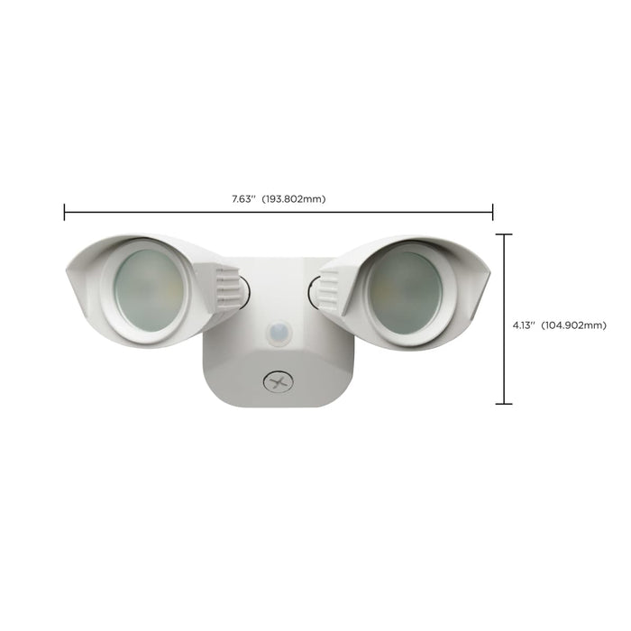Security Lighting Nuvo 65-216 LED Security Light - Dual Head - White Finish - 4000K Nuvo