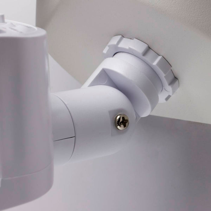 Security Lighting Nuvo 65-217 LED Security Light - Dual Head - White Finish - 4000K - Motion Sensor Nuvo