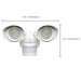 Security Lighting Nuvo 65-217 LED Security Light - Dual Head - White Finish - 4000K - Motion Sensor Nuvo
