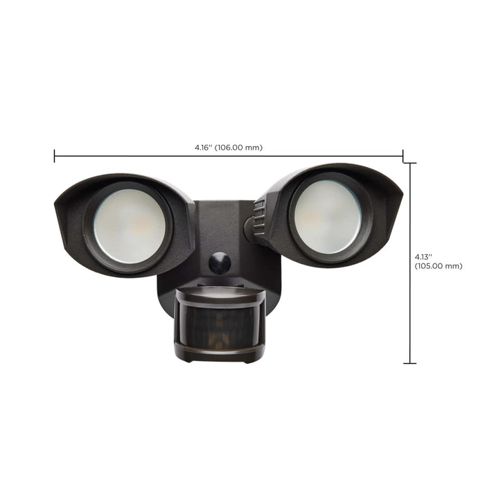 Security Lighting Nuvo 65-219 LED Security Light - Dual Head - Bronze Finish - 4000K - Motion Sensor Nuvo