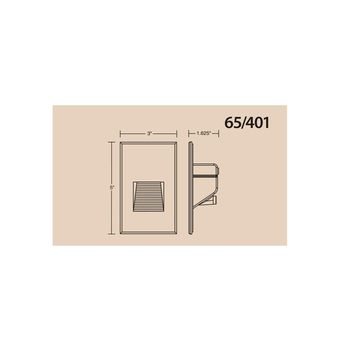 Step Light Nuvo 65-401 LED Vertical Step Light - 3W - Bronze Finish - 120V Nuvo