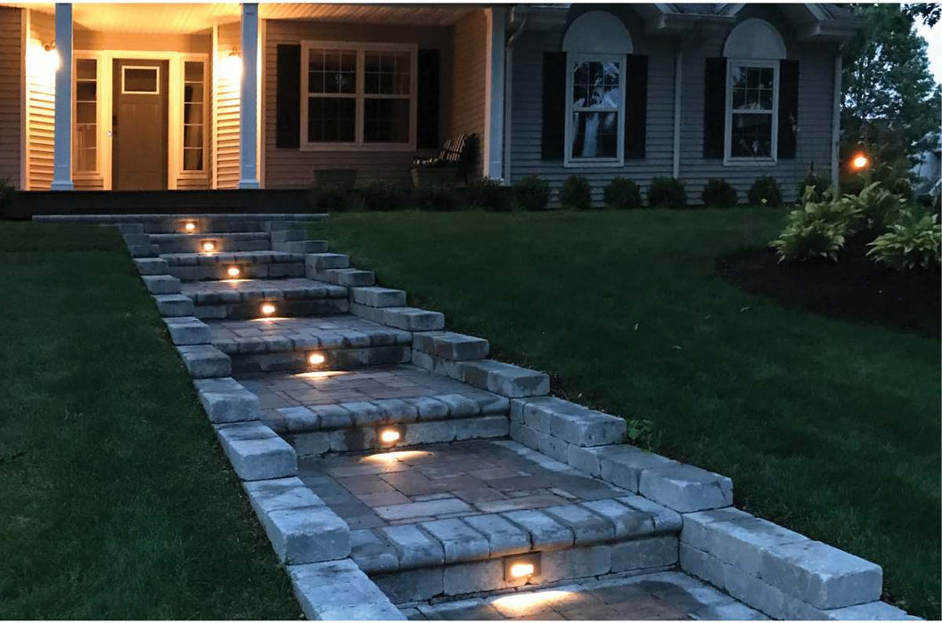 Step Light Nuvo 65-411 LED Horizontal Step Light - 5W - Gray Finish - 120V Nuvo