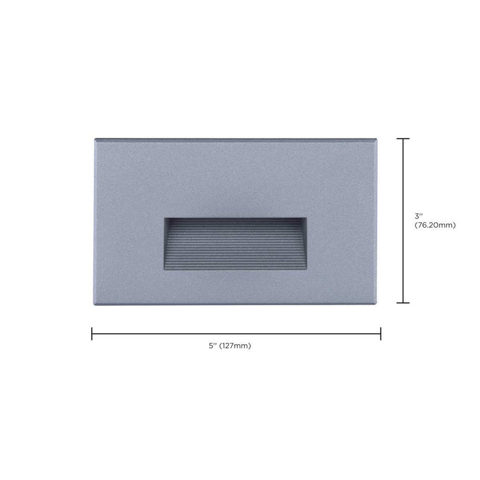 Step Light Nuvo 65-411 LED Horizontal Step Light - 5W - Gray Finish - 120V Nuvo