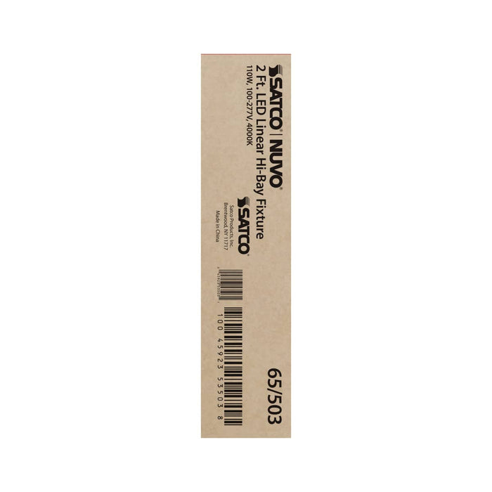 Linear Hi-Bay Nuvo 65-503 LED 2 ft. Linear Hi-Bay - 110W - 4000K - 100-277V - White Finish Nuvo