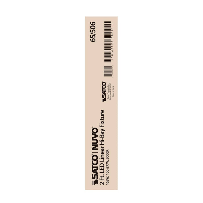 Linear Hi-Bay Nuvo 65-506 LED 2 ft. Linear Hi-Bay - 165W - 5000K - 100-277V - White Finish Nuvo