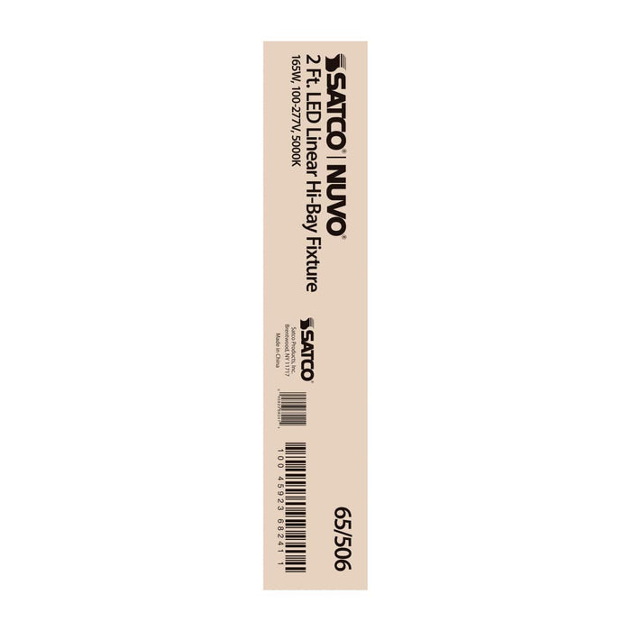 Linear Hi-Bay Nuvo 65-506 LED 2 ft. Linear Hi-Bay - 165W - 5000K - 100-277V - White Finish Nuvo