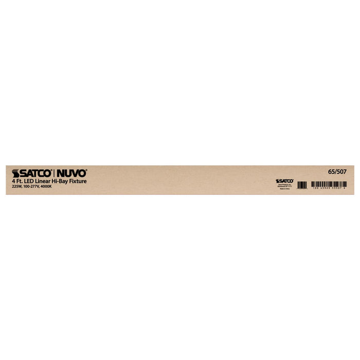 Linear Hi-Bay Nuvo 65-507 LED 4 ft. Linear Hi-Bay - 225W - 4000K - 100-277V - White Finish Nuvo