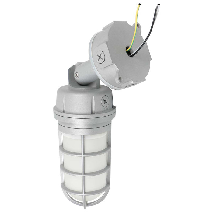 Vapor Proof Nuvo 65-550 LED Adjustable Vapor Tight Fixture - 20W - CCT Selectable 3K/4K/5K - Gray Finish Nuvo
