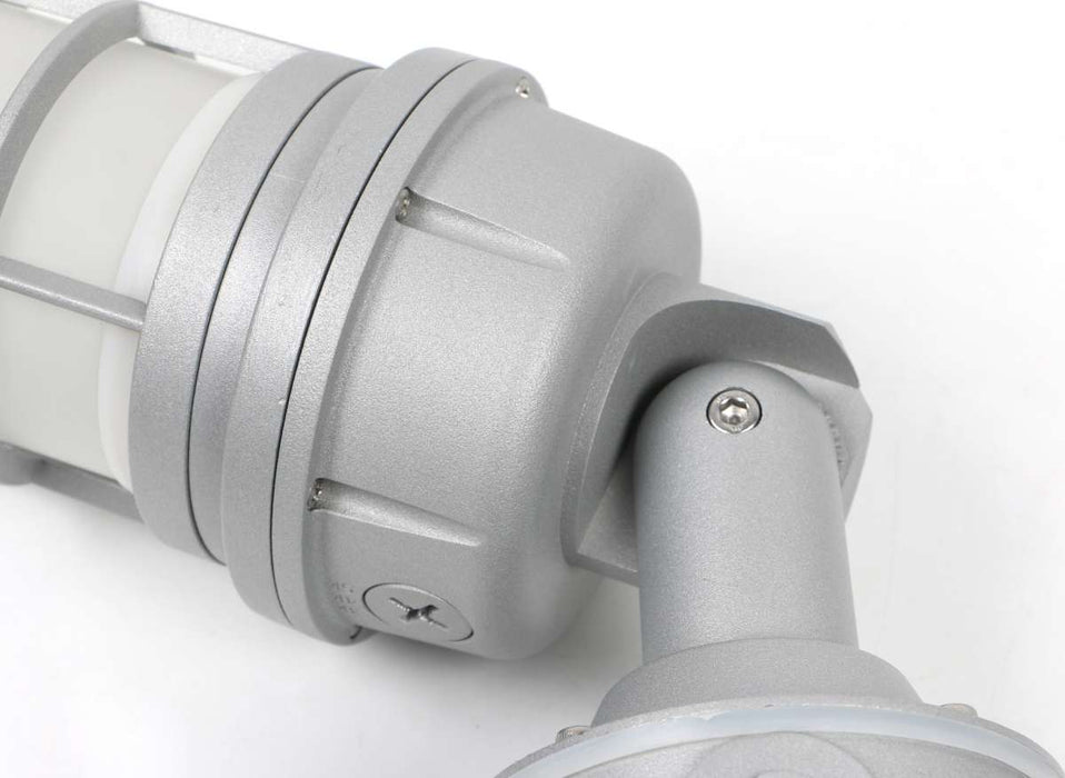 Vapor Proof Nuvo 65-550 LED Adjustable Vapor Tight Fixture - 20W - CCT Selectable 3K/4K/5K - Gray Finish Nuvo