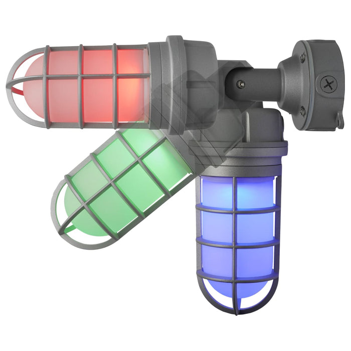 Vapor Proof Nuvo 65-551 LED Adjustable Vapor Tight Fixture - 20W - RGB Selectable - Gray Finish Nuvo