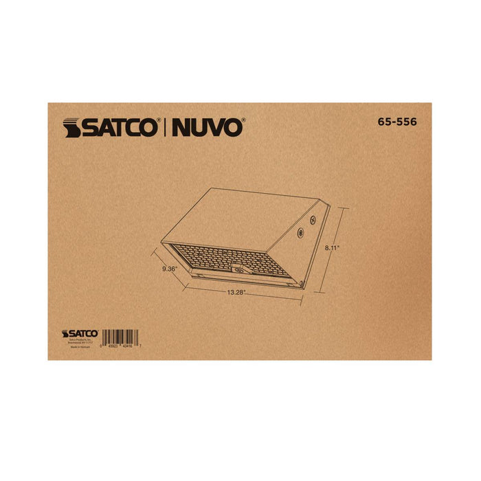 Wall Pack Nuvo 65-556 80/100/120 Watt LED Cutoff Wall Pack - 3K/4K/5K CCT - Field Selectable - Bronze - 120-347 Volt Nuvo