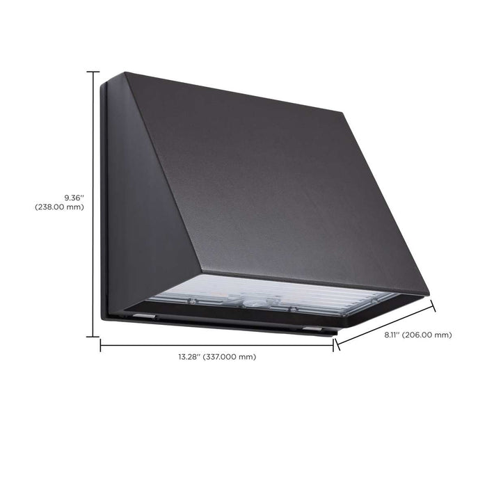 Wall Pack Nuvo 65-556 80/100/120 Watt LED Cutoff Wall Pack - 3K/4K/5K CCT - Field Selectable - Bronze - 120-347 Volt Nuvo