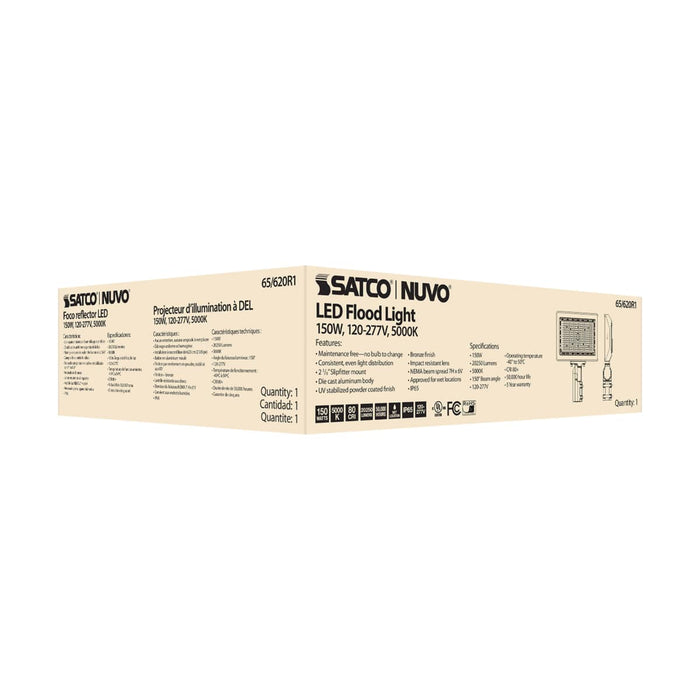 Flood Light Nuvo 65-620R1 LED Flood Light - 150 Watt - 5000K - Bronze Finish Nuvo
