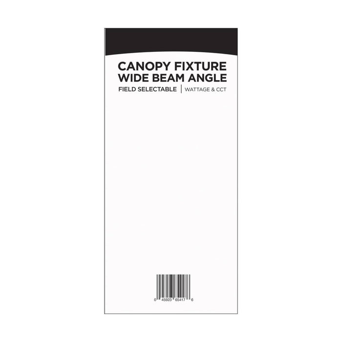 Canopy Nuvo 65-634 Square LED - Wide Beam Angle Canopy Light - 3K/4K/5K CCT Selectable - 20W/30W/45W Wattage Selectable - White Finish Nuvo