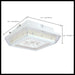Canopy Nuvo 65-634 Square LED - Wide Beam Angle Canopy Light - 3K/4K/5K CCT Selectable - 20W/30W/45W Wattage Selectable - White Finish Nuvo
