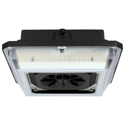Canopy Nuvo 65-637 Square LED - Wide Beam Angle Canopy Light - 3K/4K/5K CCT Selectable - 60W/75W/90W Wattage Selectable - Bronze Finish Nuvo